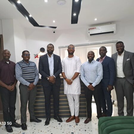 Members Of SPE Lagos Chapter with MD/CEO of TREXM Holdings, Bolutife Odusanya, at TREXM Holdings Lagos Office